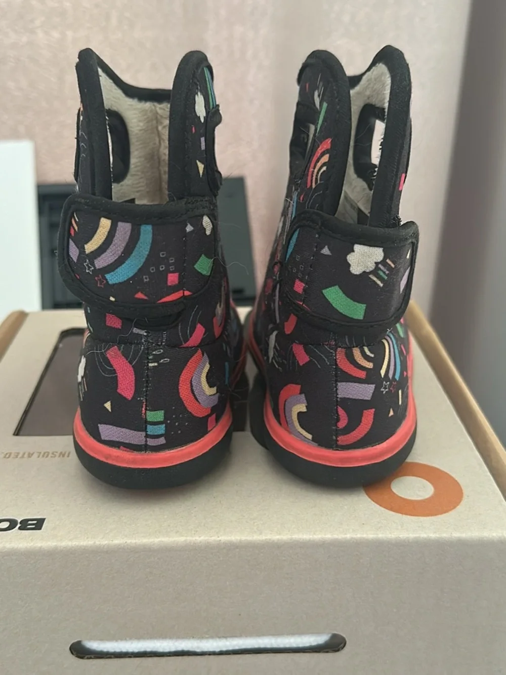 Baby Bogs II R-Fun Kids Rainbow Waterproof Boots size 5